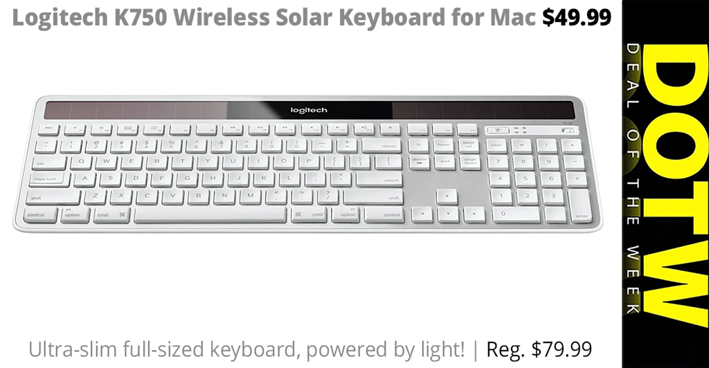 Tahiti Fælles valg milits Logitech K750 Wireless Solar Keyboard for Mac reg. $79.99 SALE $49.99