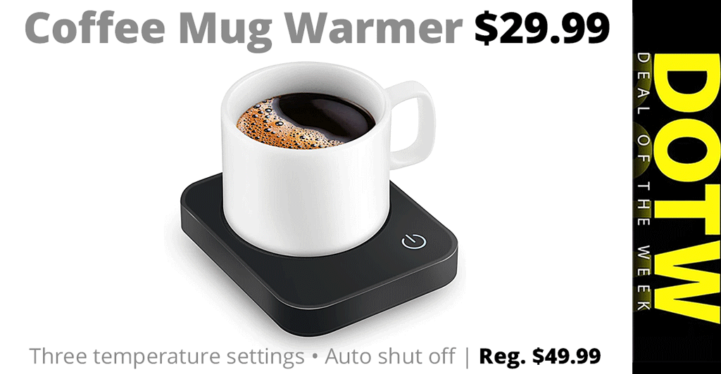 Coffee Mug Warmer: reg. $49.99; Deal of the Week SALE $29.99